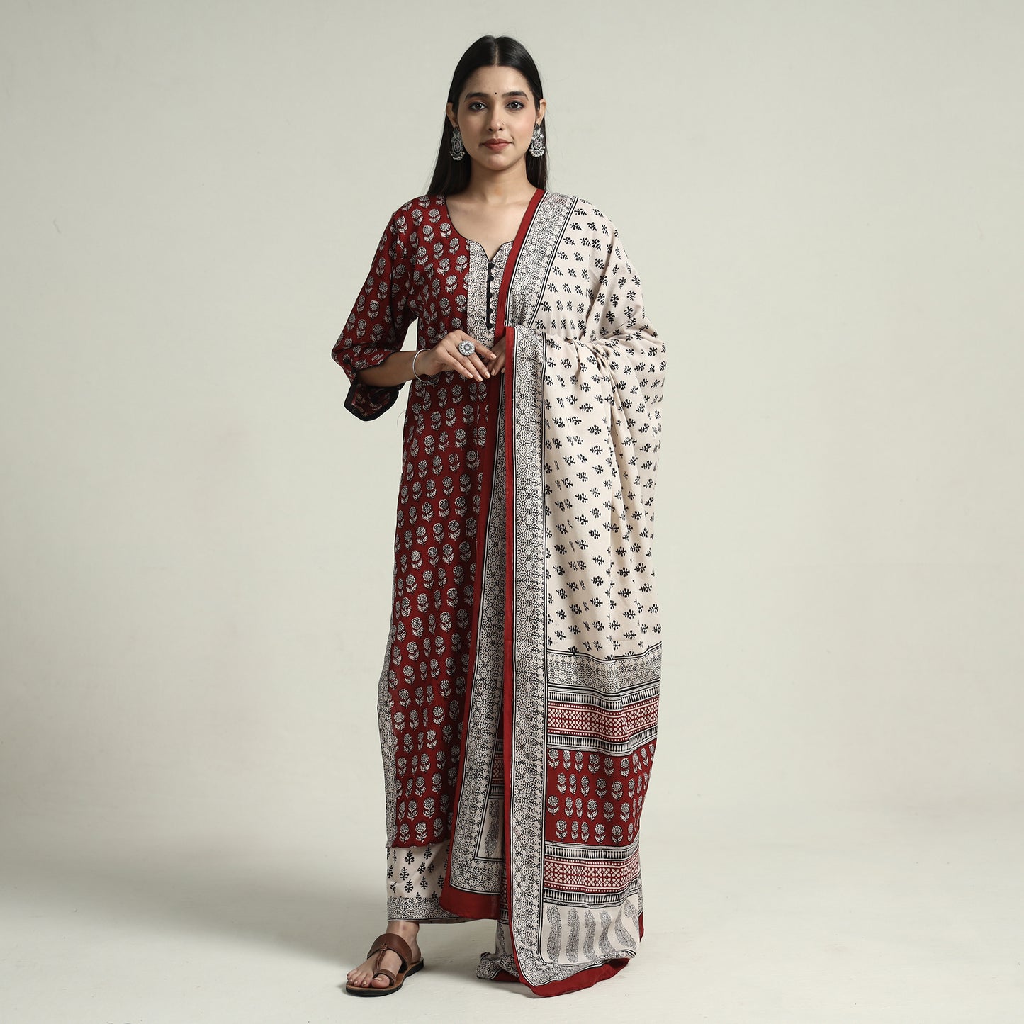 Bagh Kurta with Palazzo & Dupatta Set
