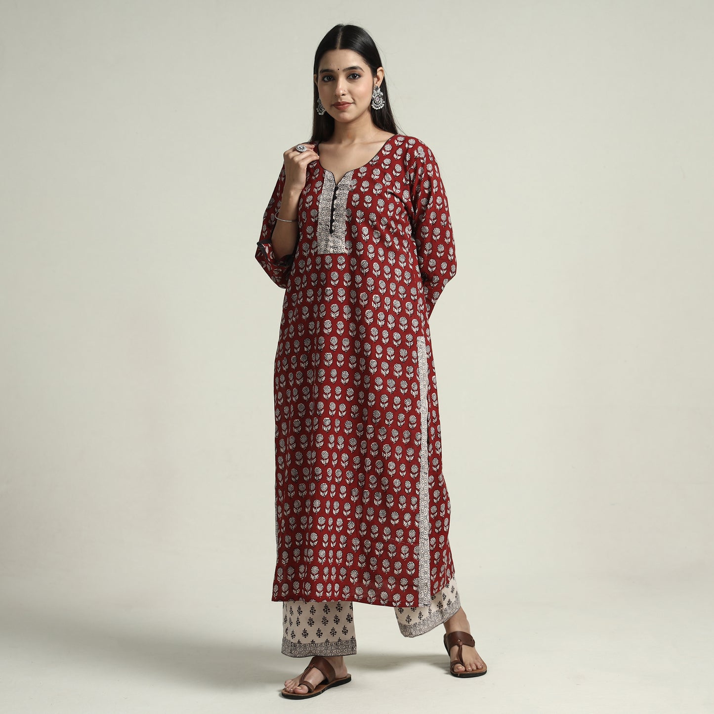 Bagh Kurta with Palazzo & Dupatta Set
