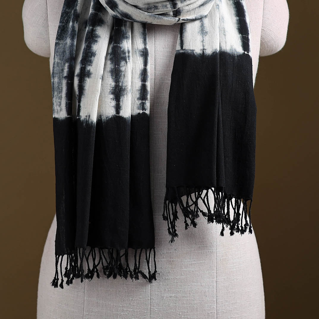 Kutch Handwoven Organic Kala Cotton Shibori Stole 26