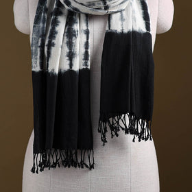 Kutch Handwoven Organic Kala Cotton Shibori Stole 26