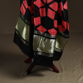 Multicolor - Shibori Clamp Dyed Modal Silk Dupatta with Zari Border 28