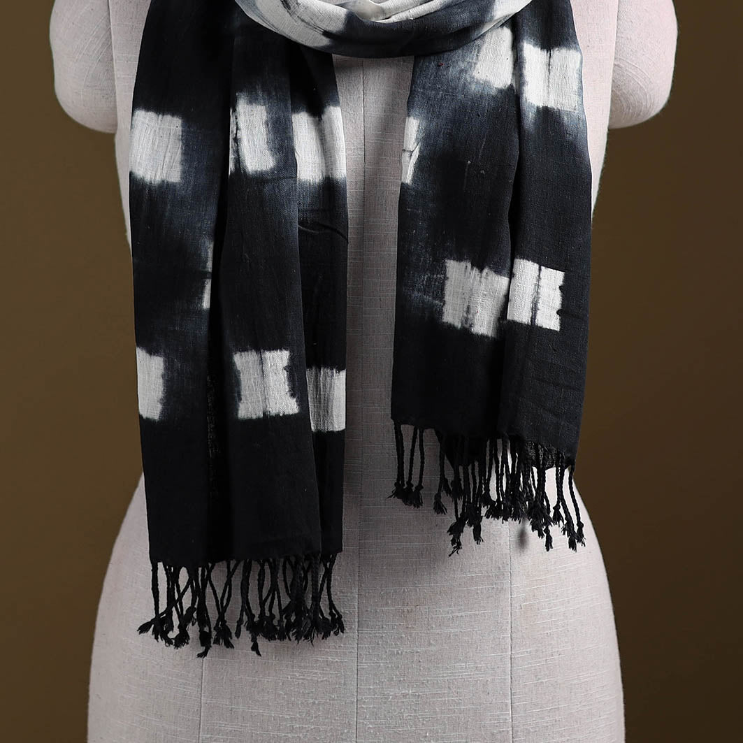 Kutch Handwoven Organic Kala Cotton Shibori Stole 27