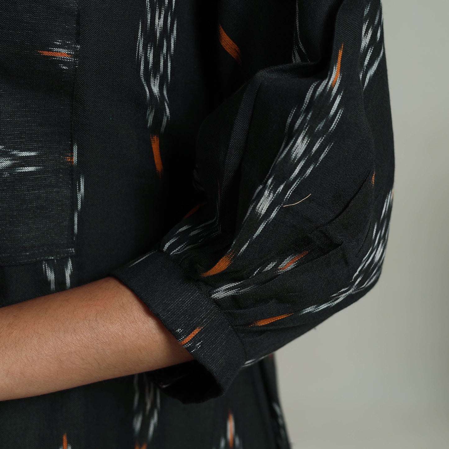 Buy Green Flared Cotton Pochampally Ikat Dress