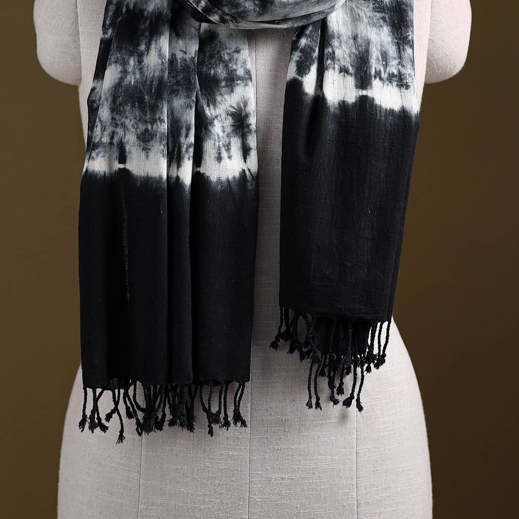 Kutch Handwoven Organic Kala Cotton Shibori Stole 29