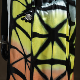 Multicolor - Shibori Clamp Dyed Modal Silk Dupatta with Zari Border 30