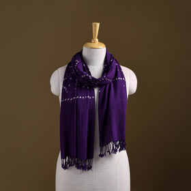 Kutch Handwoven Organic Kala Cotton Bandhani Stole 32
