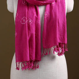 Kutch Handwoven Organic Kala Cotton Bandhani Stole 33