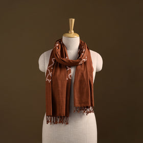 Kutch Handwoven Organic Kala Cotton Bandhani Stole 34