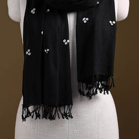 Kutch Handwoven Organic Kala Cotton Bandhani Stole 35