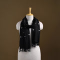 Kutch Handwoven Organic Kala Cotton Bandhani Stole 35