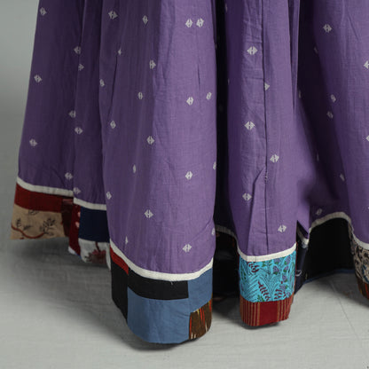 Purple - Jacquard Patchwork 24 Kali Cotton Long Skirt 33
