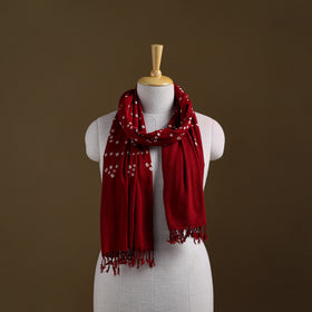 Kutch Handwoven Organic Kala Cotton Bandhani Stole 38