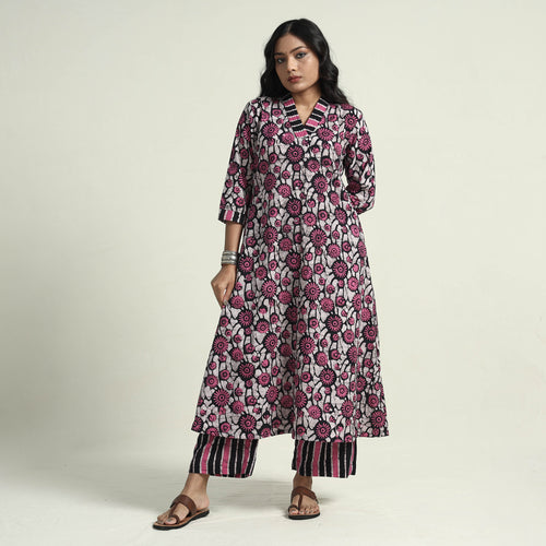 Batik Kurta with Palazzo & Dupatta Set
