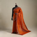 Orange - kandangi chettinad cotton saree with border 23