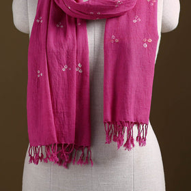 Kutch Handwoven Organic Kala Cotton Bandhani Stole 40