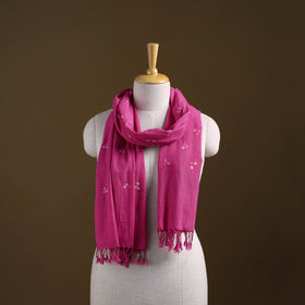 Kutch Handwoven Organic Kala Cotton Bandhani Stole 40