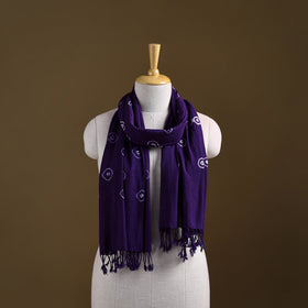 Kutch Handwoven Organic Kala Cotton Bandhani Stole 41