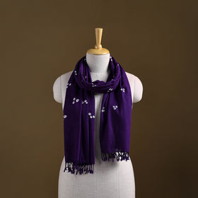Kutch Handwoven Organic Kala Cotton Bandhani Stole 42