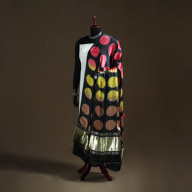 Multicolor - Shibori Clamp Dyed Modal Silk Dupatta with Zari Border 36