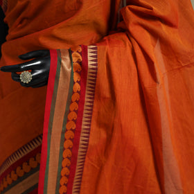 Orange - kandangi chettinad cotton saree with border 23