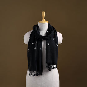 Kutch Handwoven Organic Kala Cotton Bandhani Stole 44