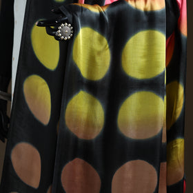 Multicolor - Shibori Clamp Dyed Modal Silk Dupatta with Zari Border 36