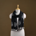 Kutch Handwoven Organic Kala Cotton Bandhani Stole 45