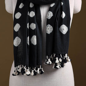 Kutch Handwoven Organic Kala Cotton Bandhani Stole 46