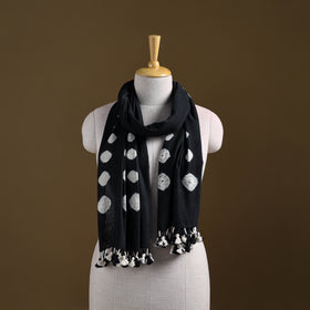 Kutch Handwoven Organic Kala Cotton Bandhani Stole 46