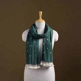 Kutch Handwoven Organic Kala Cotton Bandhani Stole 49