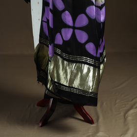 Multicolor - Shibori Clamp Dyed Modal Silk Dupatta with Zari Border 37