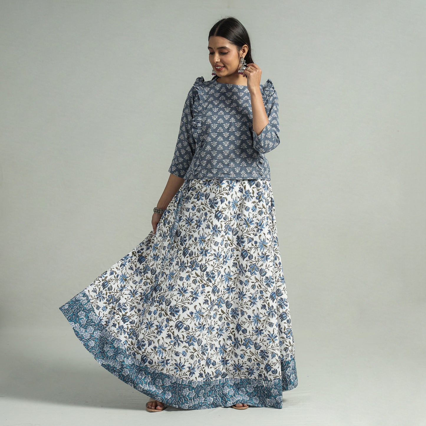 sanganeri cotton skirt 