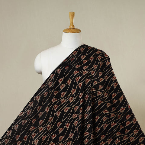 Black - natural dyed cotton bindaas fabric - country roads