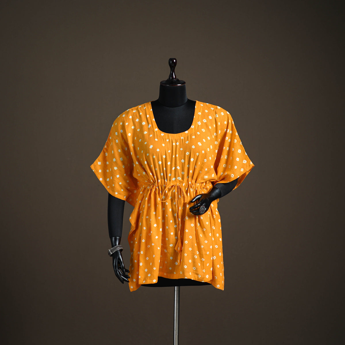Bandhani Tie-Dye Cotton Short Kaftan 63
