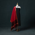 Pochampally Ikat Cotton Unstitched Dress Material: Kurta & Dupatta 37