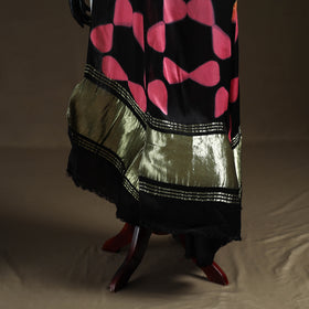 Multicolor - Shibori Clamp Dyed Modal Silk Dupatta with Zari Border 38