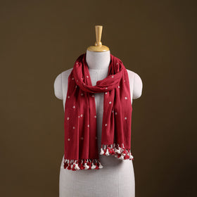 Kutch Handwoven Organic Kala Cotton Bandhani Stole 53