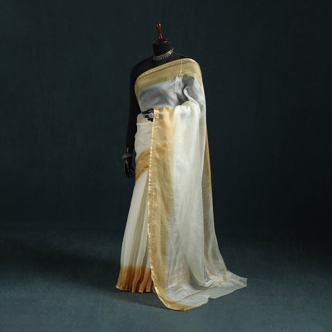 Shibori Tie-Dye Kota Doria Silk Saree 35