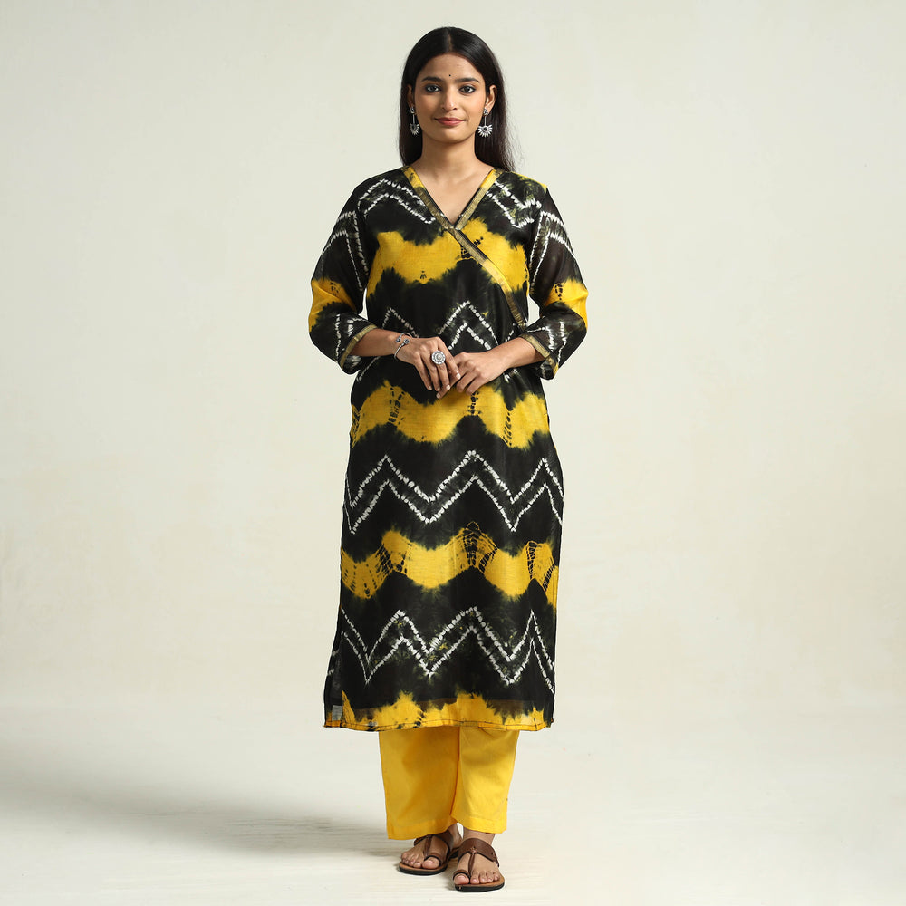 Shibori Kurta with Palazzo & Dupatta Set
