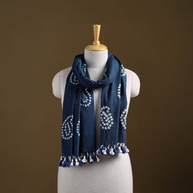 Kutch Handwoven Organic Kala Cotton Bandhani Stole 56