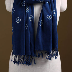 Kutch Handwoven Organic Kala Cotton Bandhani Stole 59