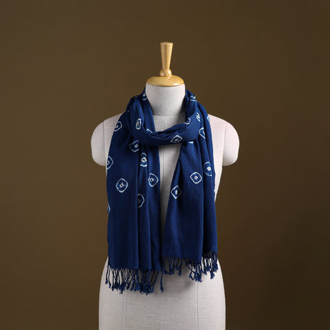 Kutch Handwoven Organic Kala Cotton Bandhani Stole 59