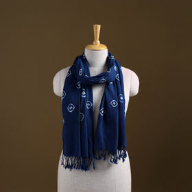 Kutch Handwoven Organic Kala Cotton Bandhani Stole 59