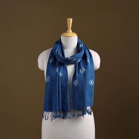 Kutch Handwoven Organic Kala Cotton Bandhani Stole 60