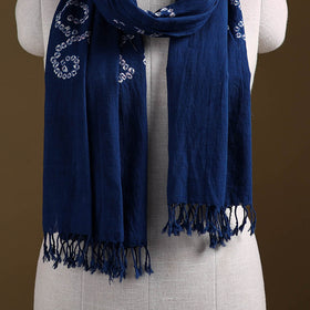 Kutch Handwoven Organic Kala Cotton Bandhani Stole 61