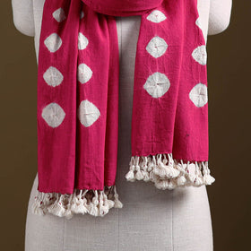 Kutch Handwoven Organic Kala Cotton Bandhani Stole 63