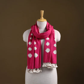 Kutch Handwoven Organic Kala Cotton Bandhani Stole 63