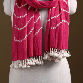 Kutch Handwoven Organic Kala Cotton Bandhani Stole 64