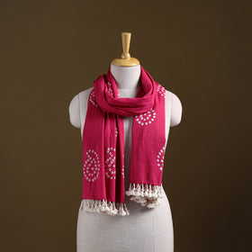 Kutch Handwoven Organic Kala Cotton Bandhani Stole 65