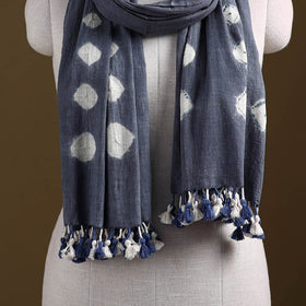 Kutch Handwoven Organic Kala Cotton Bandhani Stole 66
